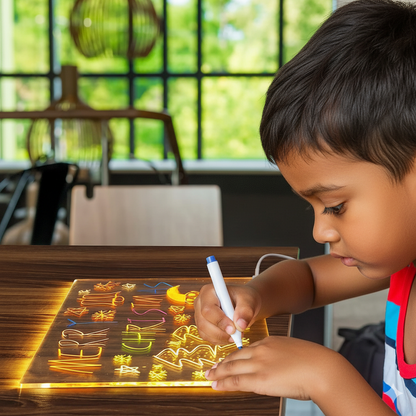 😍 ZOOPY Magic 3D Writing Board with Pen & Light ✨
