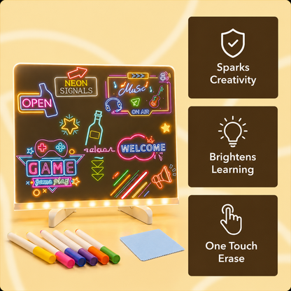 😍 ZOOPY Magic 3D Writing Board with Pen & Light ✨
