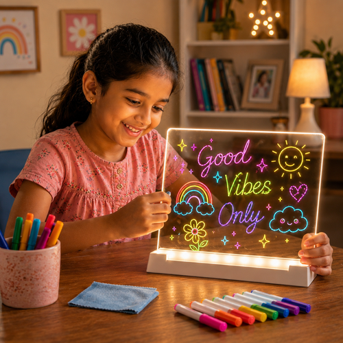 😍 ZOOPY Magic 3D Writing Board with Pen & Light ✨