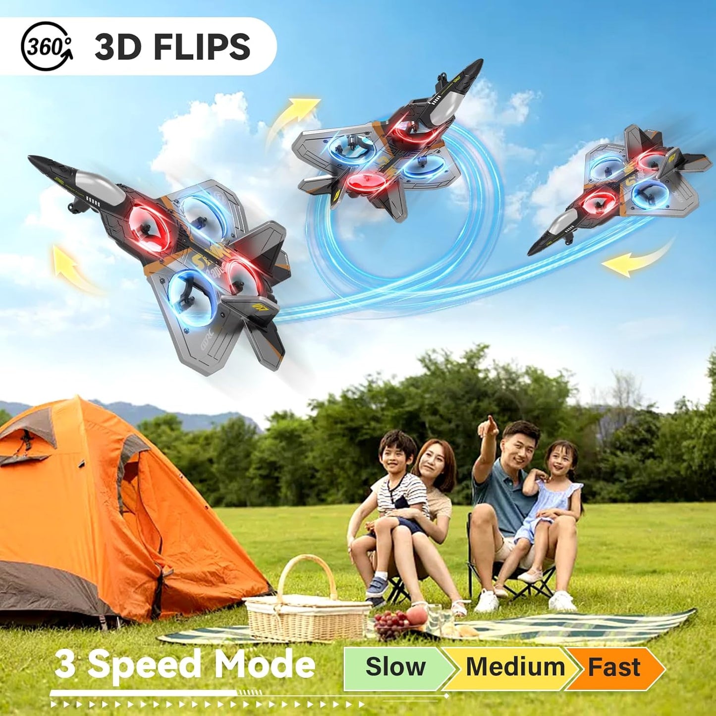 ZOOPY Remote Control 360 Flip Fighter Jet for Kids & Adults With Gravity Sensing, Stunt Roll