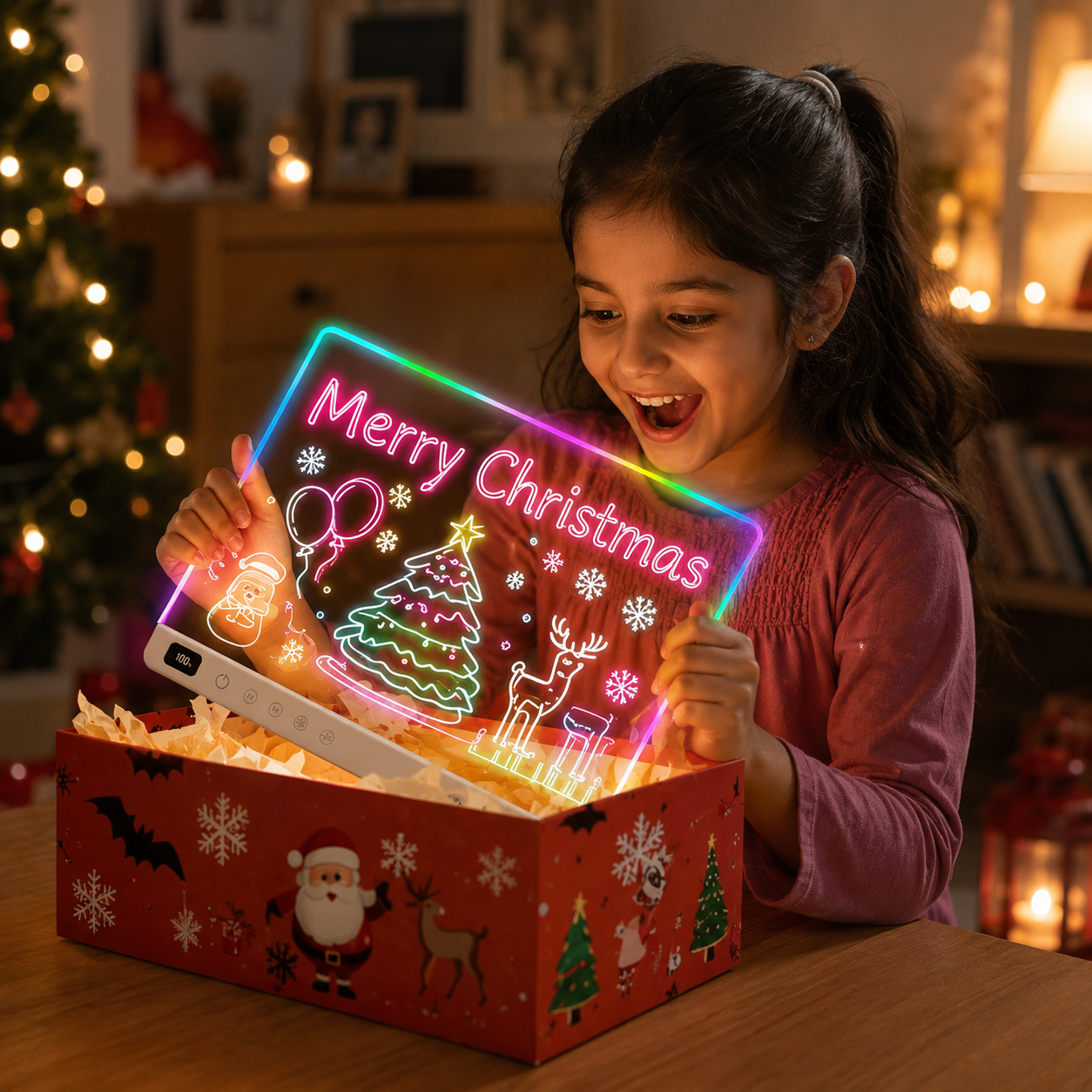 😍 ZOOPY Magic 3D Writing Board with Pen & Light ✨