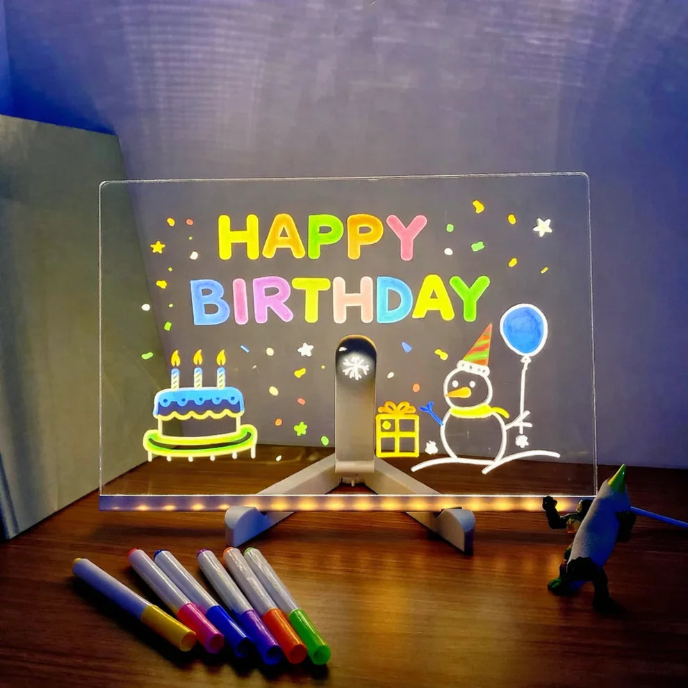 😍 ZOOPY Magic 3D Writing Board with Pen & Light ✨