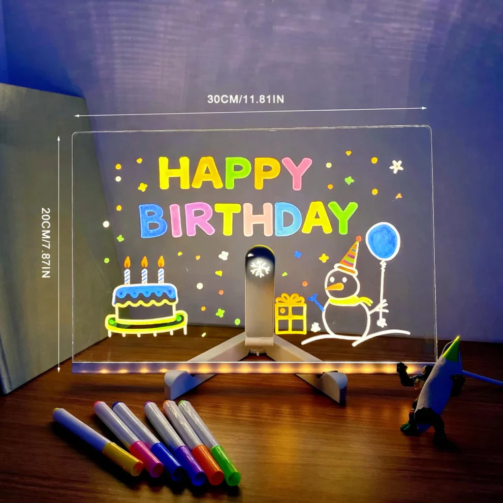 😍 ZOOPY Magic 3D Writing Board with Pen & Light ✨