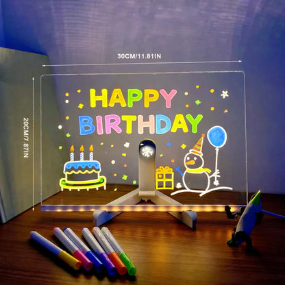 😍 ZOOPY Magic 3D Writing Board with Pen & Light ✨