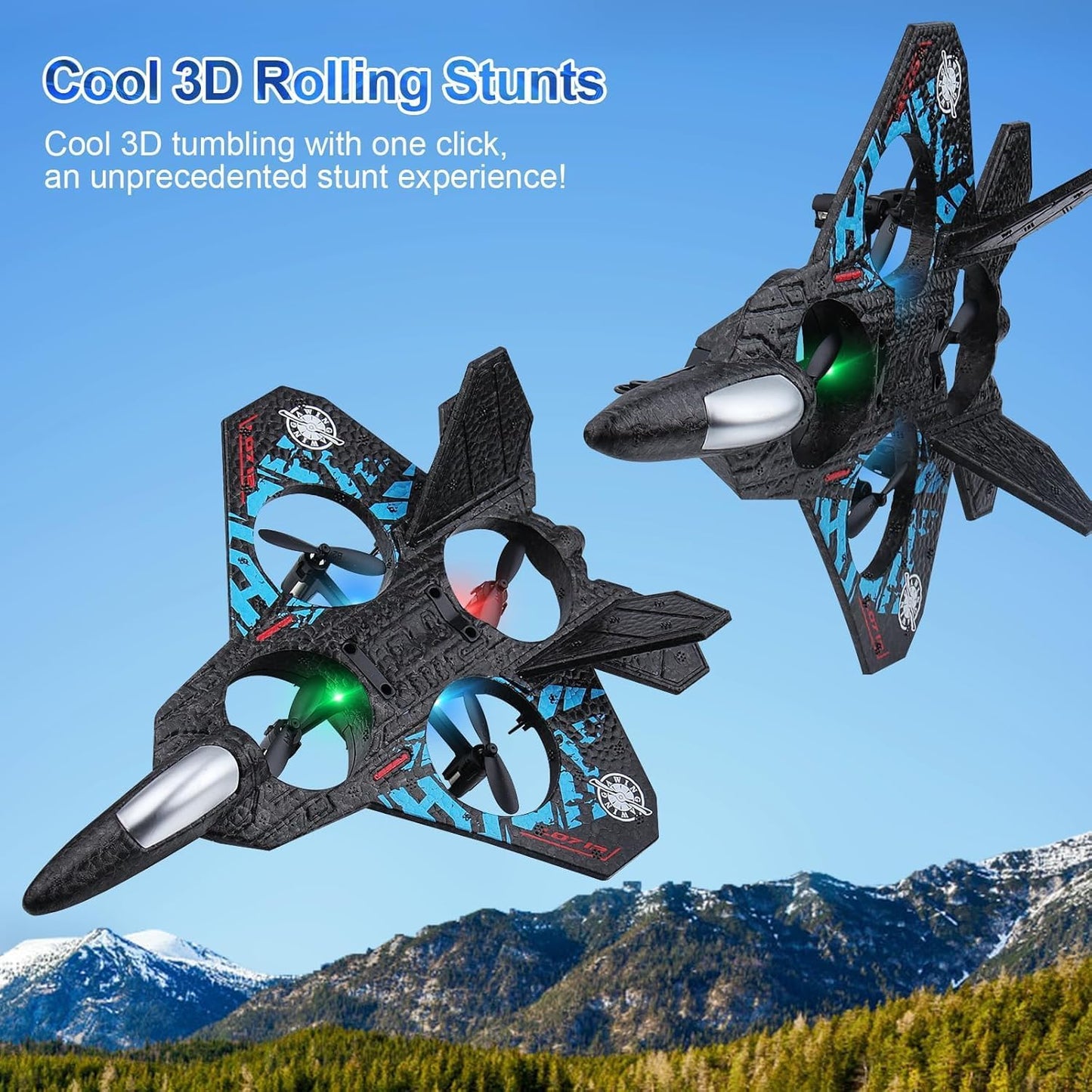 ZOOPY Remote Control 360 Flip Fighter Jet for Kids & Adults With Gravity Sensing, Stunt Roll